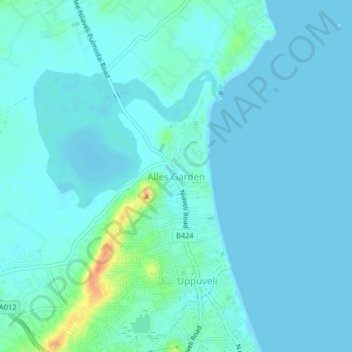 Alles Garden topographic map, elevation, terrain