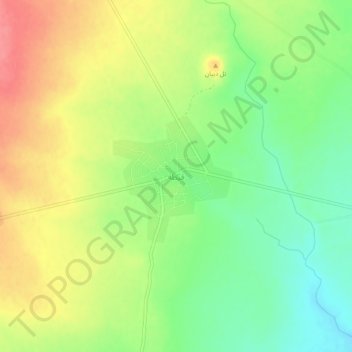 Qaytah topographic map, elevation, terrain