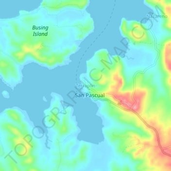 Terraplin topographic map, elevation, terrain