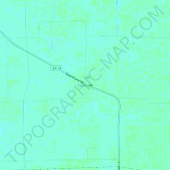 Cossinade topographic map, elevation, terrain