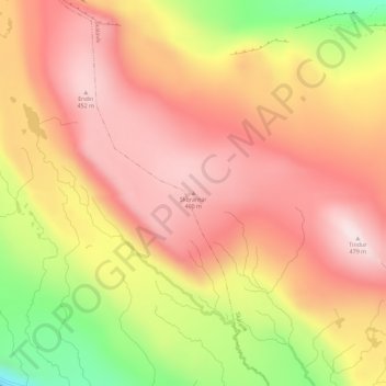 Skorarnar topographic map, elevation, terrain