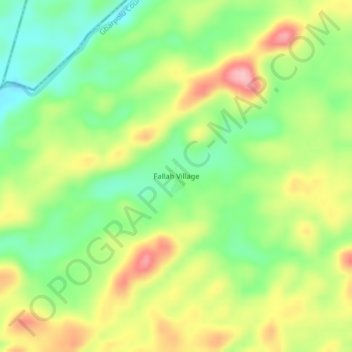 Fallah Village topographic map, elevation, terrain