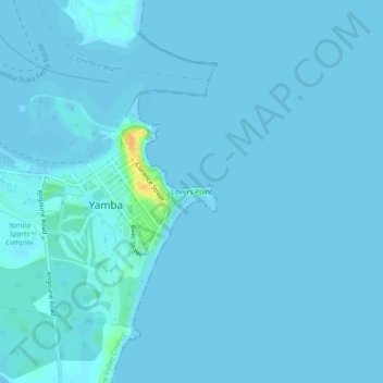 Lovers Point topographic map, elevation, terrain