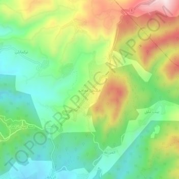 Qastal Ma'af topographic map, elevation, terrain