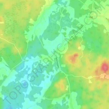 Oderljunga topographic map, elevation, terrain