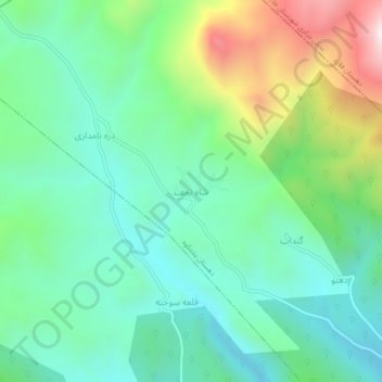 Shah Najaf topographic map, elevation, terrain