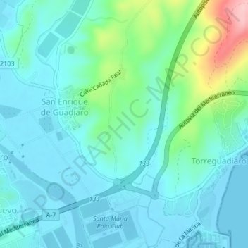 El Alto topographic map, elevation, terrain