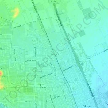 Lonoke topographic map, elevation, terrain
