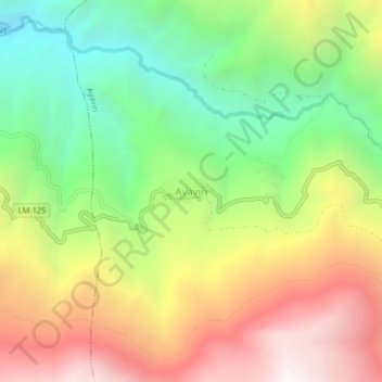 Ayavirí topographic map, elevation, terrain