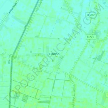 Lindloh topographic map, elevation, terrain