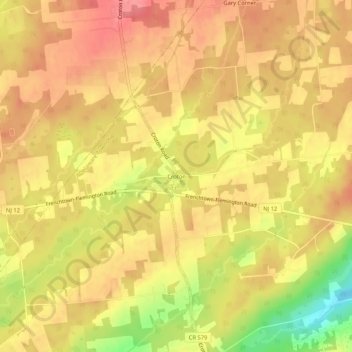 Croton topographic map, elevation, terrain