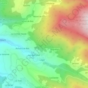 Rodin topographic map, elevation, terrain