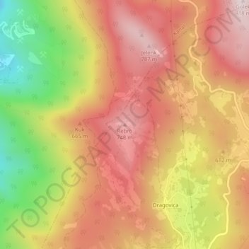 Rebro topographic map, elevation, terrain
