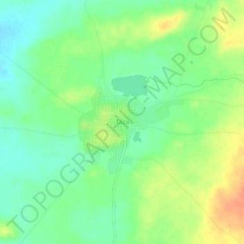 Taza topographic map, elevation, terrain