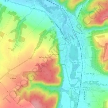 Le Fourneau topographic map, elevation, terrain