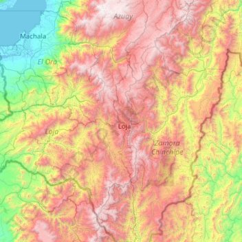 Falla-LA BANDA ALTO topographic map, elevation, terrain