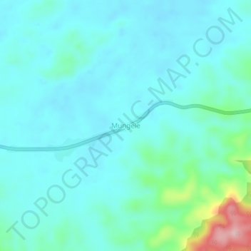 Mungele topographic map, elevation, terrain