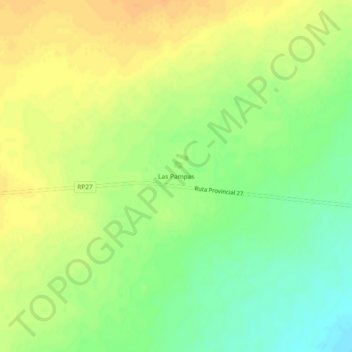 Las Pampas topographic map, elevation, terrain