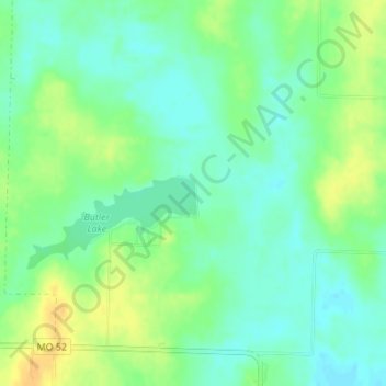 Butler City Dam topographic map, elevation, terrain