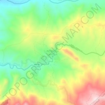 Ain Hamra topographic map, elevation, terrain