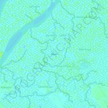 Ropet topographic map, elevation, terrain