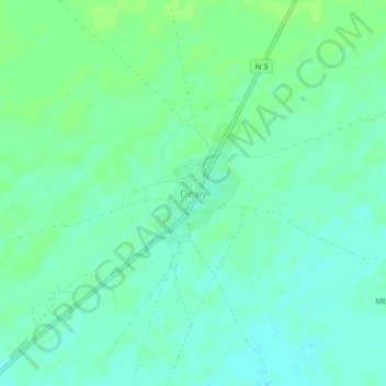 Dealy topographic map, elevation, terrain
