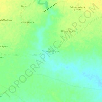 Thikriya Gujran topographic map, elevation, terrain