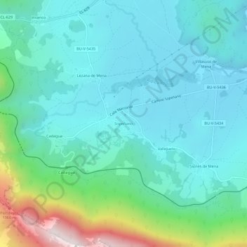 Sopeñano topographic map, elevation, terrain