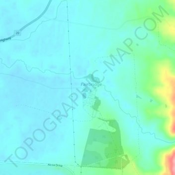 Fairbridge Village topographic map, elevation, terrain