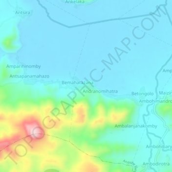 Ampahimanga topographic map, elevation, terrain