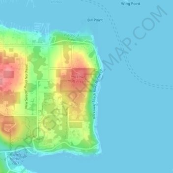 Seattle viewpoint topographic map, elevation, terrain