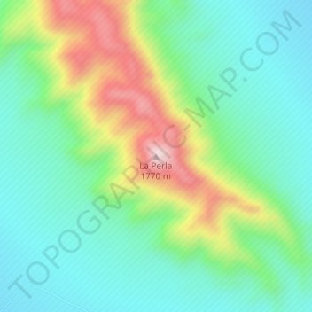 La Perla topographic map, elevation, terrain