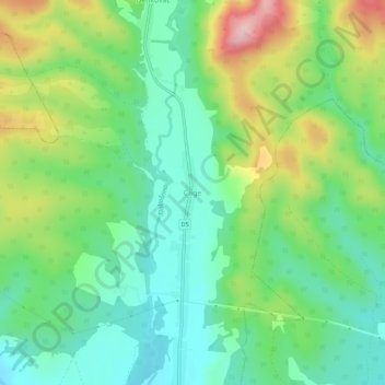 Cage topographic map, elevation, terrain