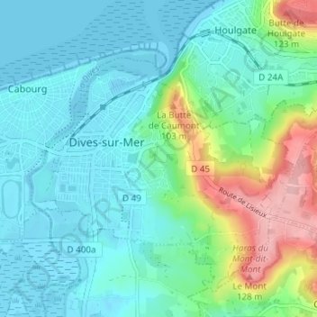 Hasting topographic map, elevation, terrain