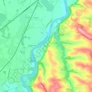 Saint-Lizy topographic map, elevation, terrain