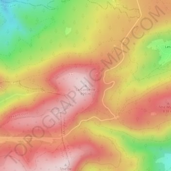 la Corbeille topographic map, elevation, terrain