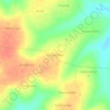 Kamudooke topographic map, elevation, terrain