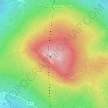 Ochsenkopf topographic map, elevation, terrain