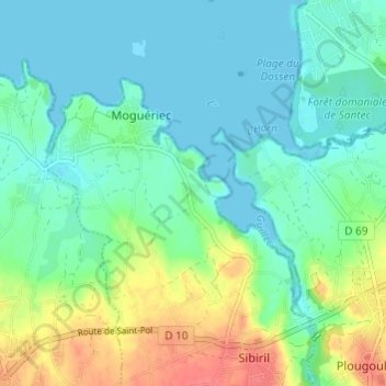 Ty Izella topographic map, elevation, terrain