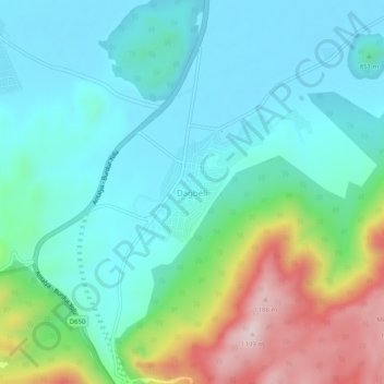 Dağbeli topographic map, elevation, terrain