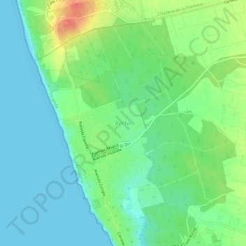 Roche topographic map, elevation, terrain