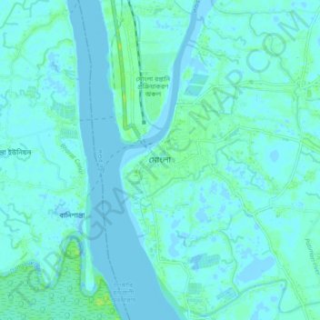 Mongla topographic map, elevation, terrain