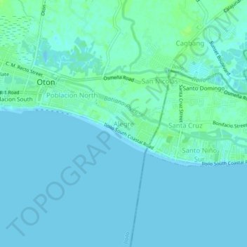 Alegre topographic map, elevation, terrain