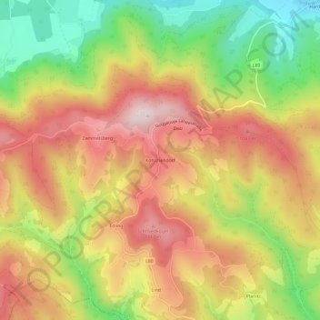 Kötschendorf topographic map, elevation, terrain