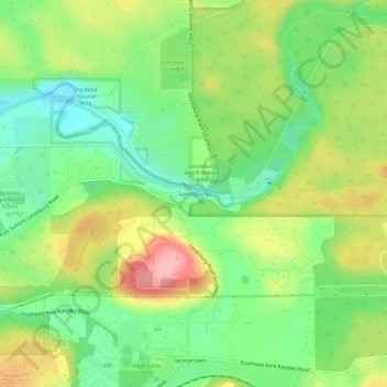Landsburg topographic map, elevation, terrain