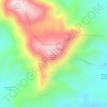 Serra do Elefante topographic map, elevation, terrain