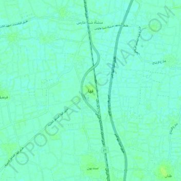 Qaha topographic map, elevation, terrain