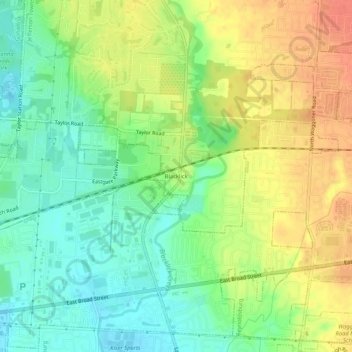 Blacklick topographic map, elevation, terrain