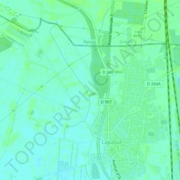 Les Berres topographic map, elevation, terrain