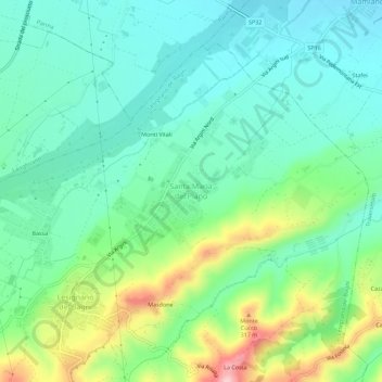 Santa Maria del Piano topographic map, elevation, terrain
